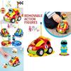 Jakmean Cartoon Remote Control Car Police Car With Colorful Lights And Music For Kids