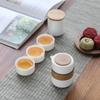 Pengyi Mutton-fat Jade Porcelain Tea Set with Tea Caddy