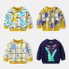 Children's Dinosaur Sweater Spring and Autumn Kidsren's Clothing Boys' Korean Style Knitwear Cartoon Tops Baby Boy Pullover Clothes