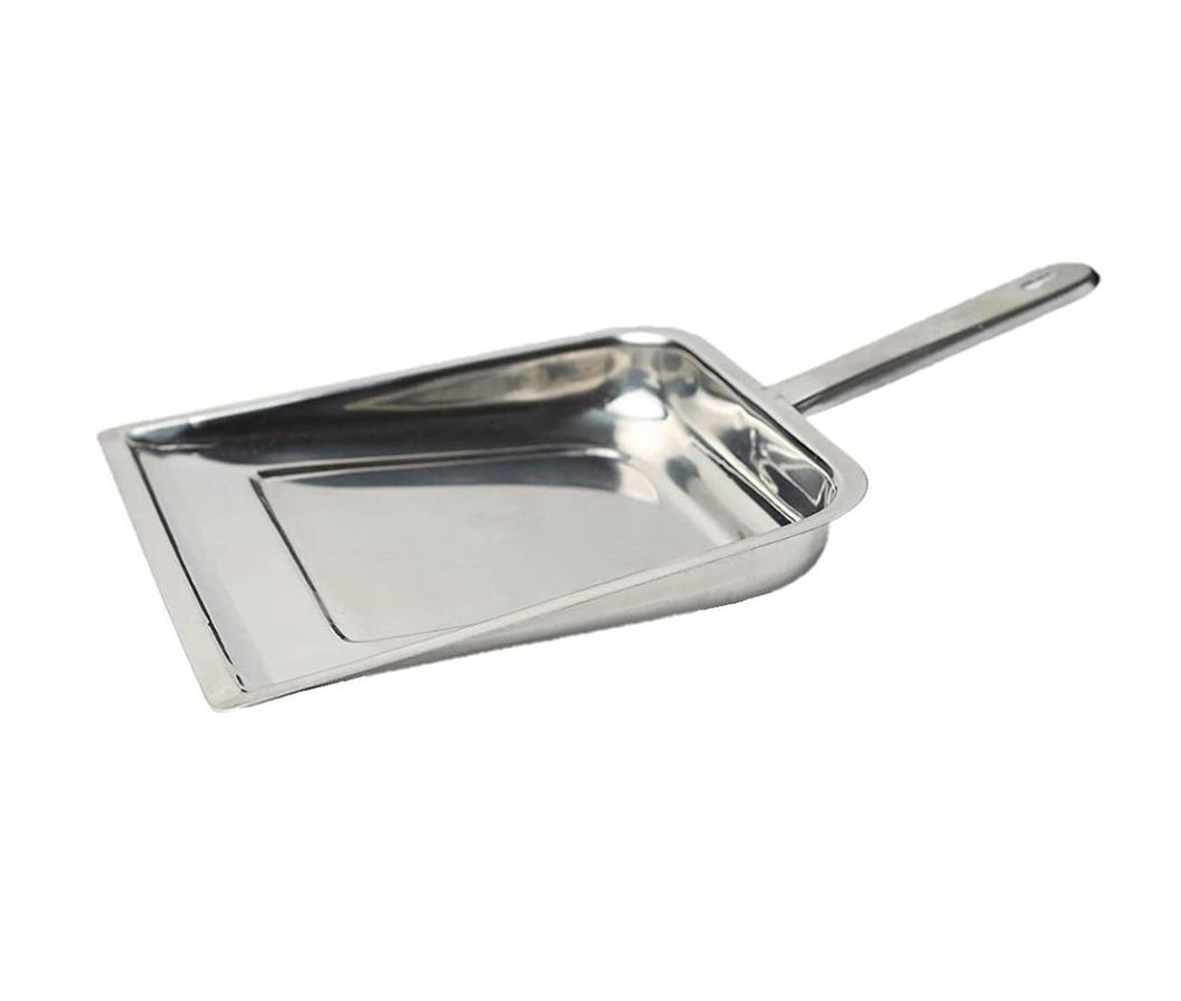 TreegoArt Stainless Steel Dustpan Waste Collector for Floor and Kitchen Cleaning Dustpan - Pack of 1 серебряный