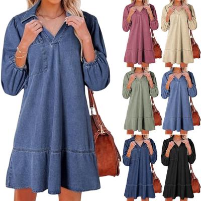 Women's Fashionable Loose V-neck Dress
