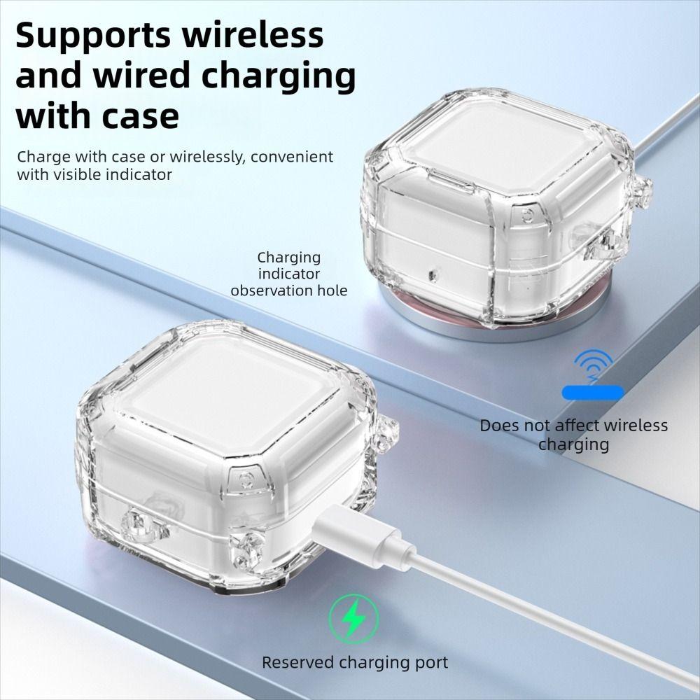 With Phone Stand Protective Case Transparent Earbuds Cover for Samsung Galaxy Buds4/4pro Travel