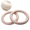 Solid Birch Wooden Gymnastics Rings Pair for Effective Fitness Training