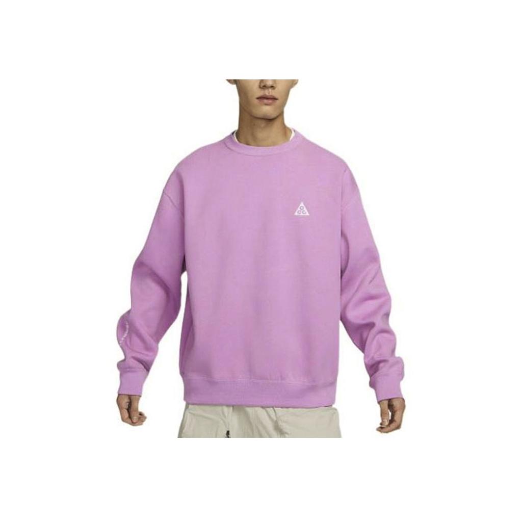 Nike ACG Therma-Fit Embroidered Logo Crew Neck Sweatshirt Unisex Tops Purple DX9612-532