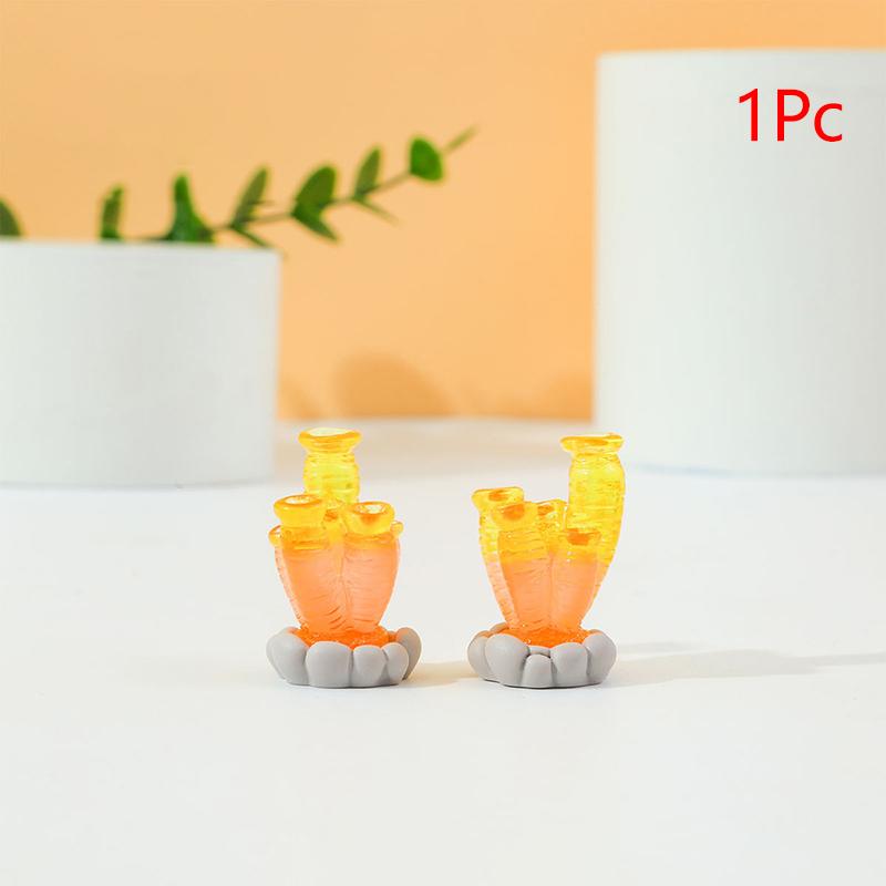 Potted Plants In The Shape Of Noctilucent Marine Resin Fish Tank Landscape Fish Aquatic Ornament Aquarium Decoration Accessories