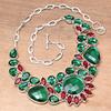 Necklace Emerald Quartz GarnetGemstone Women'Unisex Jewelry 18-20''