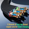 4 In 1 PD 65W 27W Fast Charging USB C Cable, Dual Connector USB IOS Mecha Style Cable For iPhone 15 Samsung Xiaomi