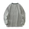 American Retro Heavyweight Pure Cotton Striped Long-Sleeve T-Shirt for Men, Autumn and Winter Sailor Shirt, Export Quality Trendy Brand Base Shirt