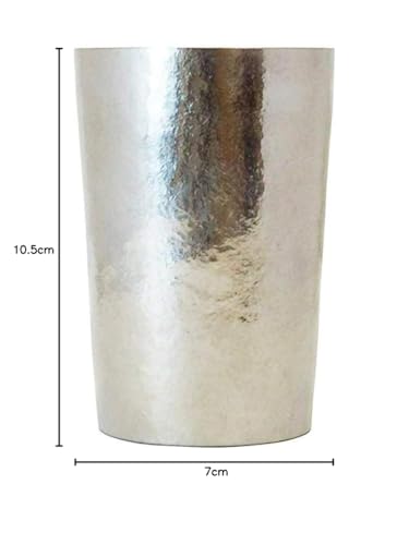 HORIE (T09KM270MGSV) Titanium Double-Walled Tumbler, Kiln-Made, 270cc, Polished Silver, Made in Tsubame, Niigata Prefecture