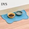 Pet Mat Feeding Strong Flexibility Anti-slip Waterproof Cat Head Placemat Shape Dog Silicone Food for Daily Use