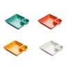 Large Dumpling Plate with Vinegar Space Square Shape Snack Cookie Platter Food Tray Dish Tableware Kitchen Gadgets Plates