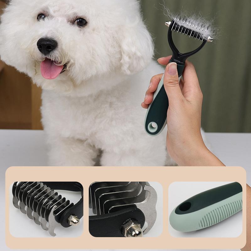 8Pcs/Set Pet Cat Dog Grooming Tool Set Pet Multi-Functional Cleaning Set Dog Hair Removal Bursh Nail Clipper File Flea Combs