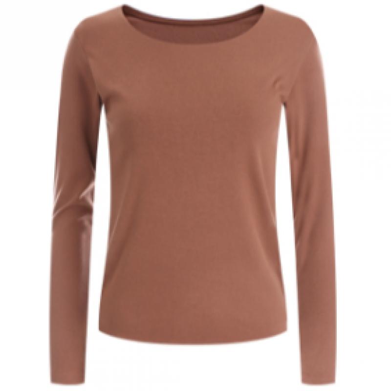 Shop   Women Long Sleeve Round T shirT Black Dai Wsh 12128