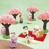 Floral Festival Resin Decor With Cute Animal Figures For Scrapbook Crafts