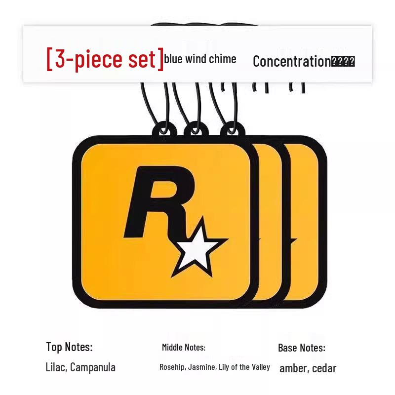 Card Star Letter R Long-Lasting Essential Oil Scented Car Air Freshener Ornament