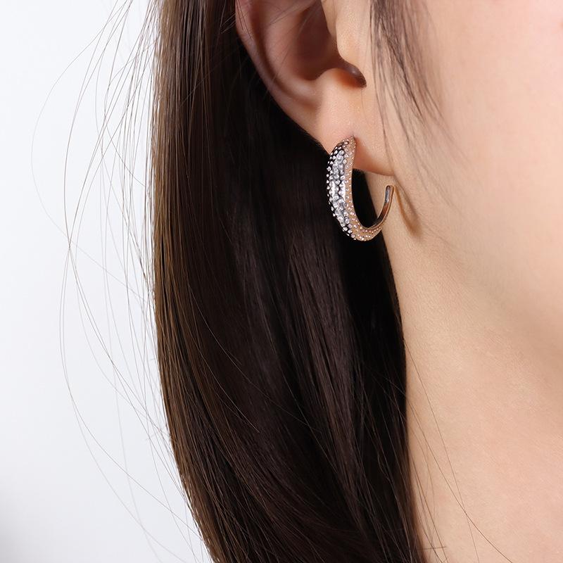 Meier French-inspired minimalist and unique earrings. women s stud earrings, titanium steel, 18k gold plated jewelry