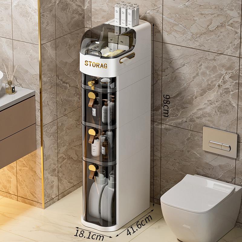 

Отдельно стоящий шкаф для хранения в узком месте в ванной – Не требует установки Standard