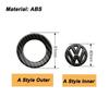 För VW Volkswagen Jetta MK5 Golf 40mm ABS Uthålad Bilratt Centeremblem Klistermärke för Volkswagen Passat Golf MK6 MK7