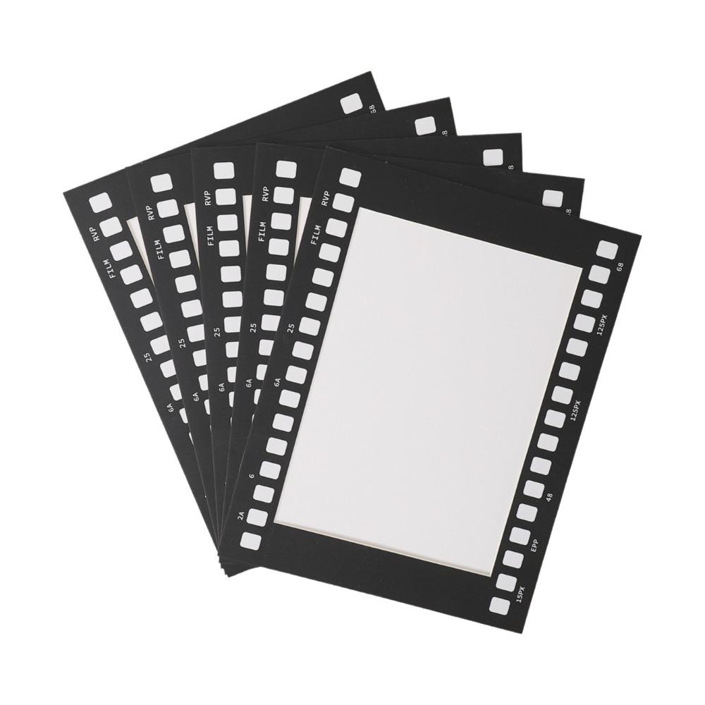 

5PCS 6 in/7 in Movie Film Frame Square Collage Frame Creative Film Paper Photo Frame Photo Display 6 IN-5PCS