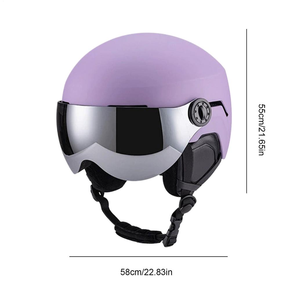 Snowboard Helmet Shockproof Warm Hat with Goggles Outdoor Protective Snow Ski Helmet for Men Women Youth Adults Skiers