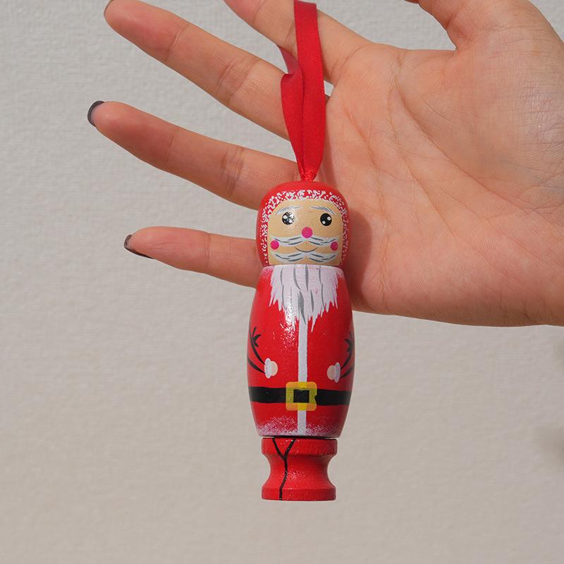 

1PC Funny Santa Christmas Ornaments New Christmas Tree Decoration Christmas Tree Xmas Ornaments Funny Wooden Santa Ornament