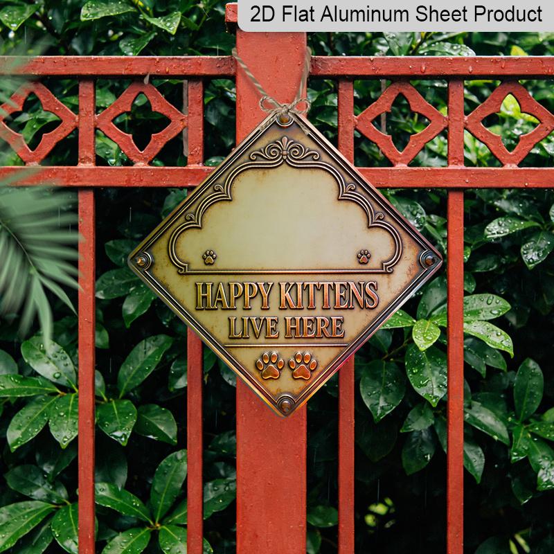 2D Flat - 1pc Metal Wall Decoration Gift Featuring A Kitten Theme, Perfect for Cat Decor Enthusiasts, and Is Suitable for Decorating Living Rooms