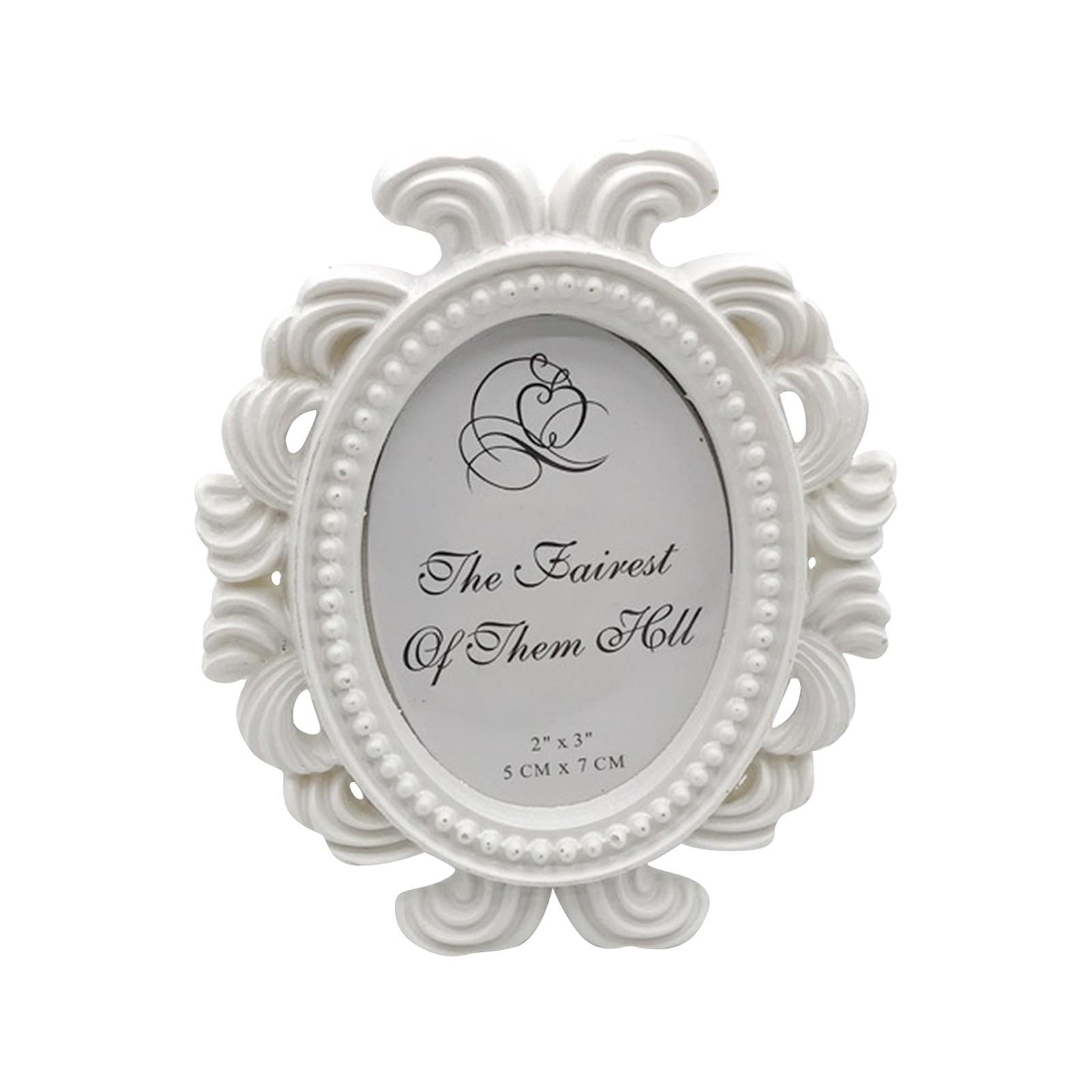 

Смоляні фоторамки Овальні барокові рамки Весільні сувеніри Сувеніри Прикраси для вечірок Сувеніри між друзями Дарування подарунків One Size білий