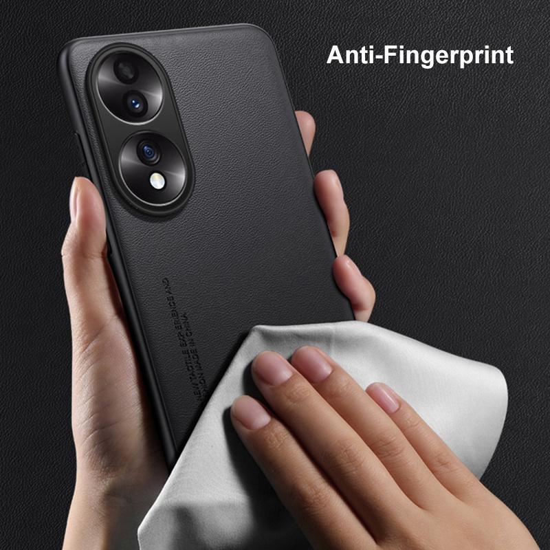 Luxury PU Leather Case For Honor 70 Back Cover Matte Silicone Shockproof Full Protection Phone Case For Honor 70 5G Honor70