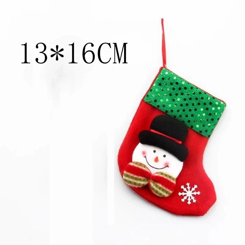 

1Pcs Christmas Decoration Cartoon Socks Xmas Tree Hanging Ornaments Merry Home Room Decor Gifts New Year Happy Navidad Supplies As show