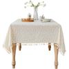 Korean Daisy Tassels Cotton Tablecloth,Tea Table Decoration,Rectangle Table Cover For Kitchen Wedding Dining Room