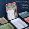 High Quality Multicolor Serving Tray Plastic Multi-sizes Storage Tray Rectangle Scratch Resistant Cooking Tray Tea Serving