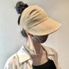 Summer Wide Brim Sunhat Women Sun Hats Foldable Adjustable Outdoor Beach Bucket Hat UV Protection Visors Fisherman Ponytail Caps