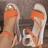 Roman Sandals Women Summer Thick Sole Pu Strap Buckle For Casual Beach Wear