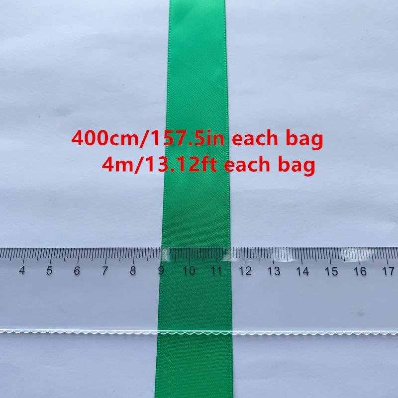 4m/13.12ft Each Bag Wide 2.5cm/0.98in Double Face Satin Ribbons Handmade DIY Sewing Trim Craft Webbing Clothing Hair Gift Wrapping Tie Home Festival