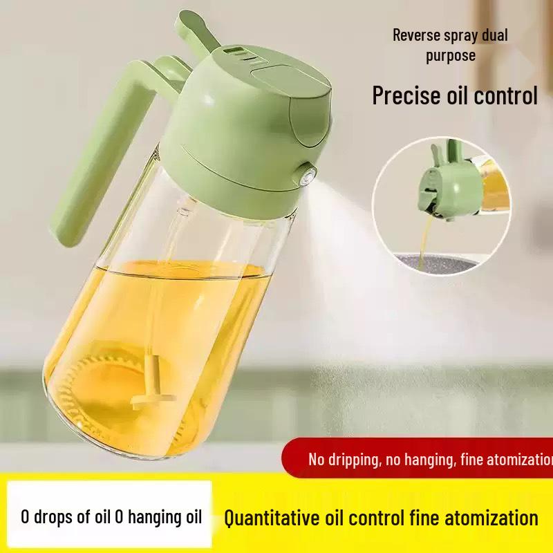 Automatic Oil Spray Bottle: No-Drip, Dual-Use Kitchen Gadget for Effortless Seasoning and Pouring