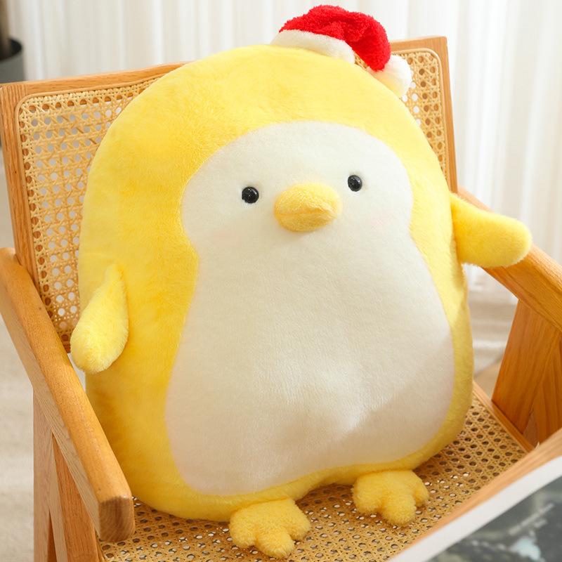 

Toy Penguin Plush Christmas Hat Stuffed Animal Doll Holidays Gift Kids Cotton Pp жовтий