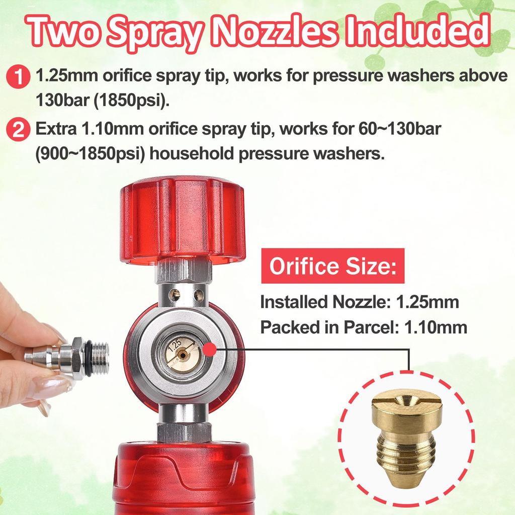 BEAR FORCE Upgraded Pressure Mini Foam Cannon Pro with 1/4" Quick Connector, 360° Adjustable Snow Foam Lance Foam Generator for Pressure Washer