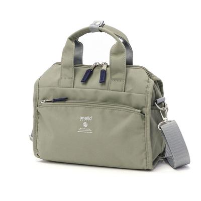 Mini Boston Cabin Gray Beige Bag, Lightweight/Water Repellent/Multi-Storage/2-Way GTM0177Z,