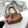 Retro Solid Pu Crossbody Bag Fashionable Women'S Shoulder Bag New Multifunctional Commuting Casual Handbag Premium