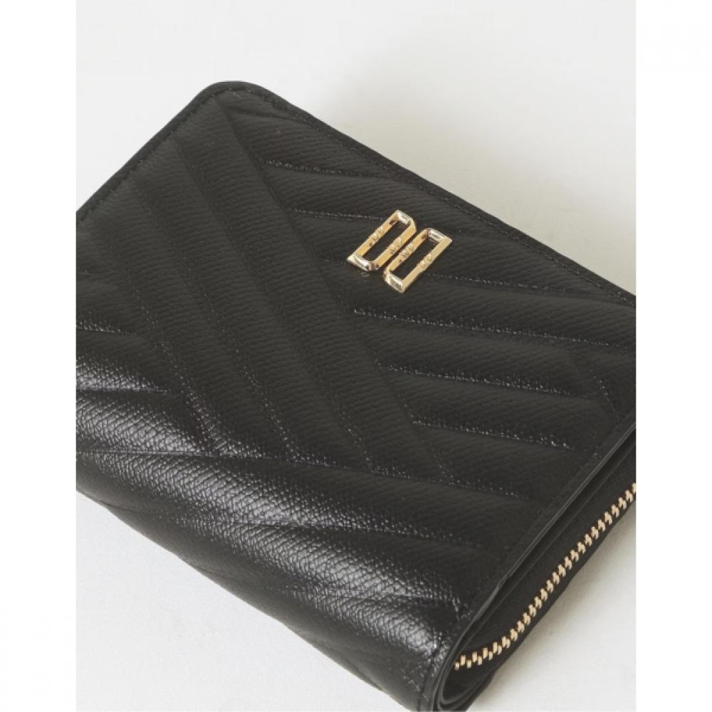 Daks Black Carlisle Embossed Leather Golddd Zipper Wallet Dcwa6f216bk