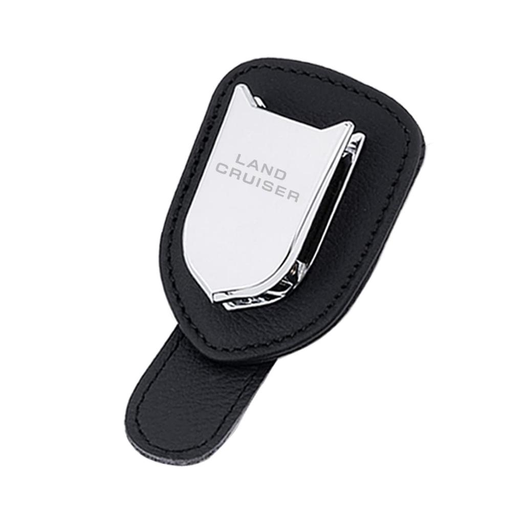 Compatible with Toyota Land Cruiser Leather Sunglasses Clip Glasses Holder for Car Sun Visor Sunglasses Eyeglasses Ticket Card Clip Glasses Clip