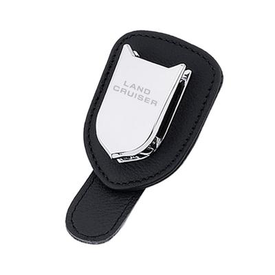 Leder Sonnenbrillenclip für Toyota Land Auto Sonne Hält und in 4 Farben erhältlich Cruiser, Visier, Sonnenbrille, Brille, Tickets, Karten, Mehr, (Schwarz)