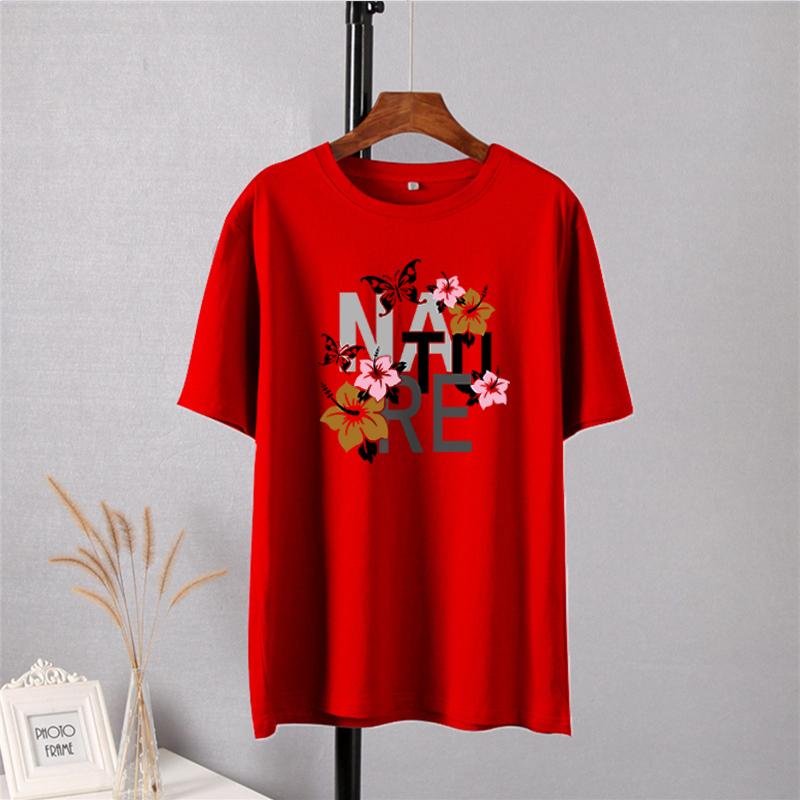 Shellsuning Vintage Graphic Harajuku Trička s potiskem Dámské 100% bavlna O Krátký rukáv Měkké trička Dámská Jednoduchá estetická trička