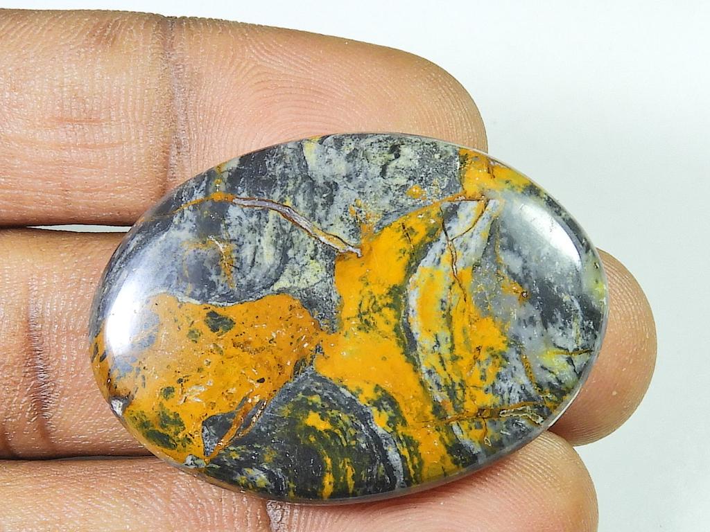72Cts. Natural Pitersite Agate Oval Cabochon Loose Gemstone 27X40X06MM SK-944
