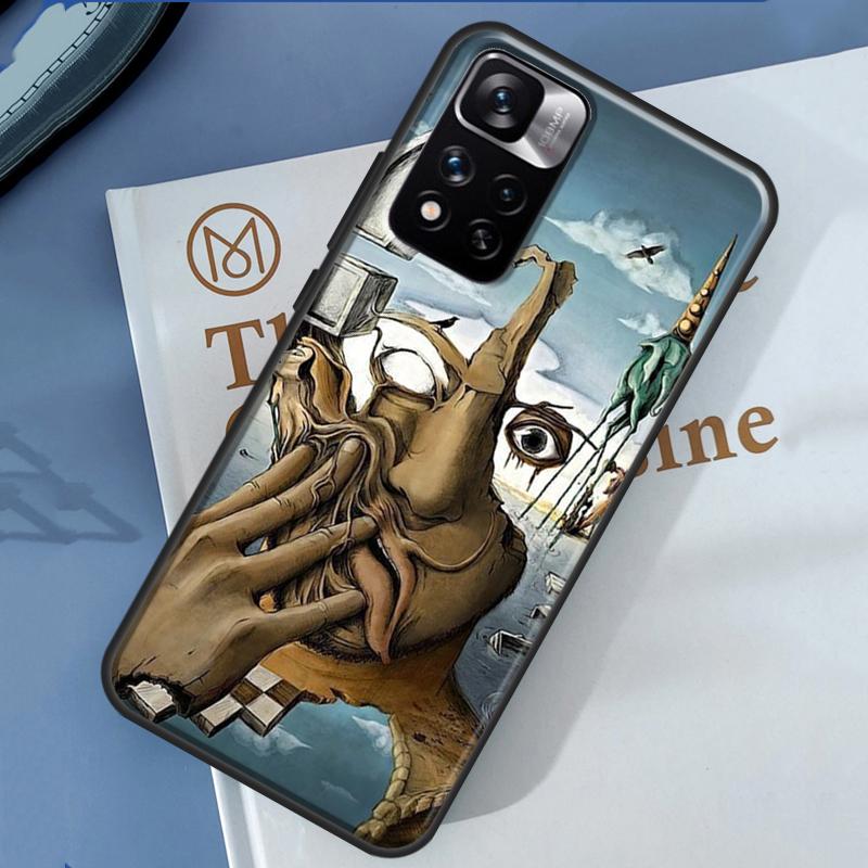 Salvador Dali Kunst-Hülle für Xiaomi Redmi Note 13 12 11 9 10 14 Pro 9S 10S 11S 12S Redmi 14C 10C 12C 13C Abdeckung