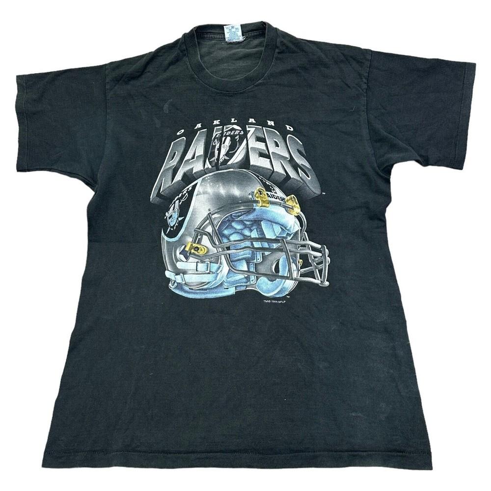 

Vintage Salem Sportswear T-shirt Single Stitch Oakland Raiders 1995 Mens 4XL