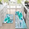 1Pcs Anti Fatigue Kitchen Rugs, BlueDaisy Butterfly  Print Waterproof Non-Slip Thick Cushioned Kitchen Mat Heavy Duty Comfort Standing Mat for Kitchen