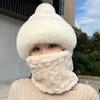 Winter Bucket Hat Korean Style Rabbit Fur Small Label All-match Warm Bucket Hat Fluffy Face-revealing Small Hat