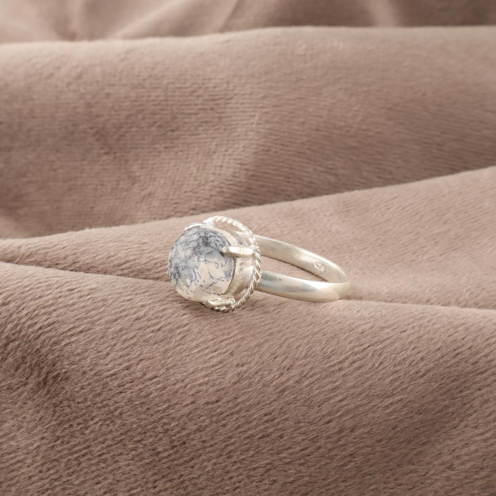 Dendrite Opal Gemstone Jewelry, 925 Sterling Silver Ring, Handmade Jewelry, Beautiful Silver Opal Jewelry For Thanksgiving Gift