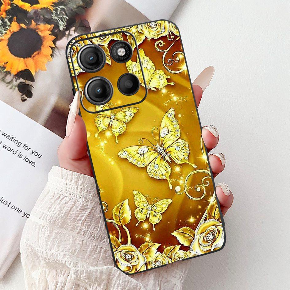 Silicone Case For Motorola Moto G15 G75 2024 Cover Cute Panda Lion Shockproof TPU Phone Cases For MotoG15 MotoG75 G 75 G 15 Etui